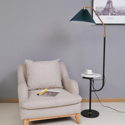 Ozz Floor Lamp - Modern LED Metal & Marble Design, Black Gold