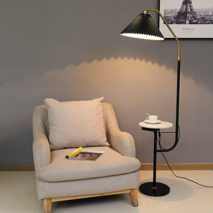 Ozz Floor Lamp - Modern LED Metal & Marble Design, Black Gold
