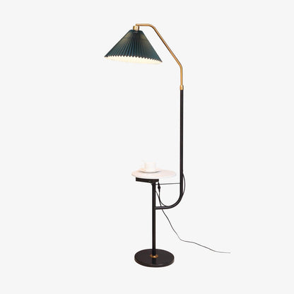 Ozz Floor Lamp - Modern LED Metal & Marble Design, Black Gold
