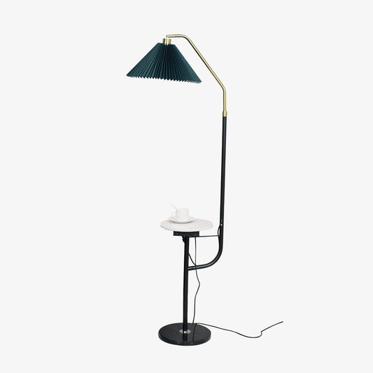 Ozz Floor Lamp - Modern LED Metal & Marble Design, Black Gold