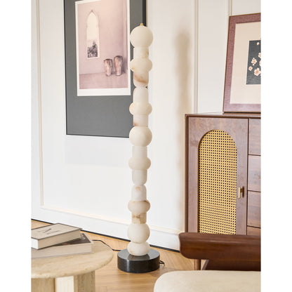 Spanish Alabaster Floor Lamp with LED Light - Modern Design
