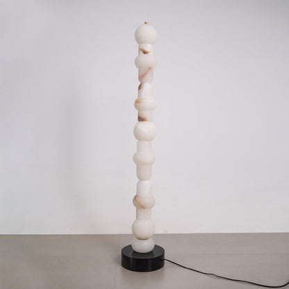 Spanish Alabaster Floor Lamp with LED Light - Modern Design