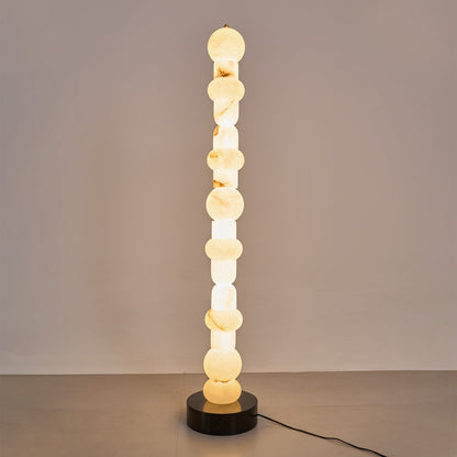 Spanish Alabaster Floor Lamp with LED Light - Modern Design