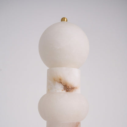 Spanish Alabaster Floor Lamp with LED Light - Modern Design