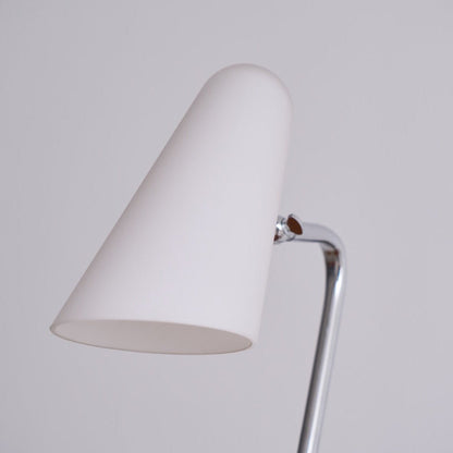 Palette Floor Lamp with Adjustable Shade and Wooden Shelves