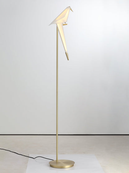Paper Crane Bird Floor Lamp with Integrated LED Light