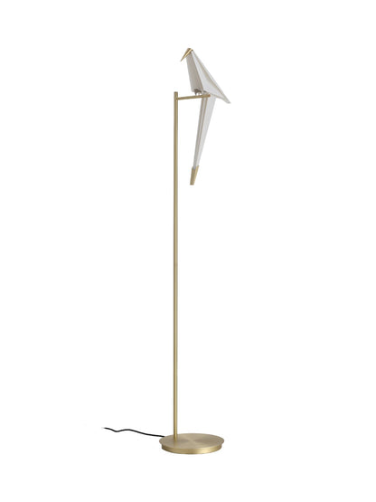 Paper Crane Bird Floor Lamp with Integrated LED Light