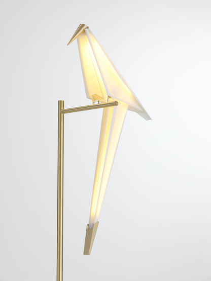 Paper Crane Bird Floor Lamp with Integrated LED Light