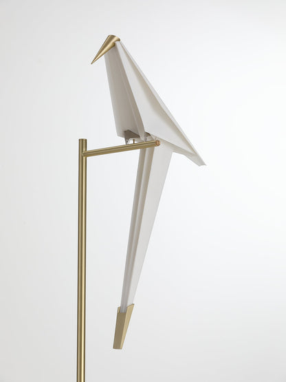 Paper Crane Bird Floor Lamp with Integrated LED Light