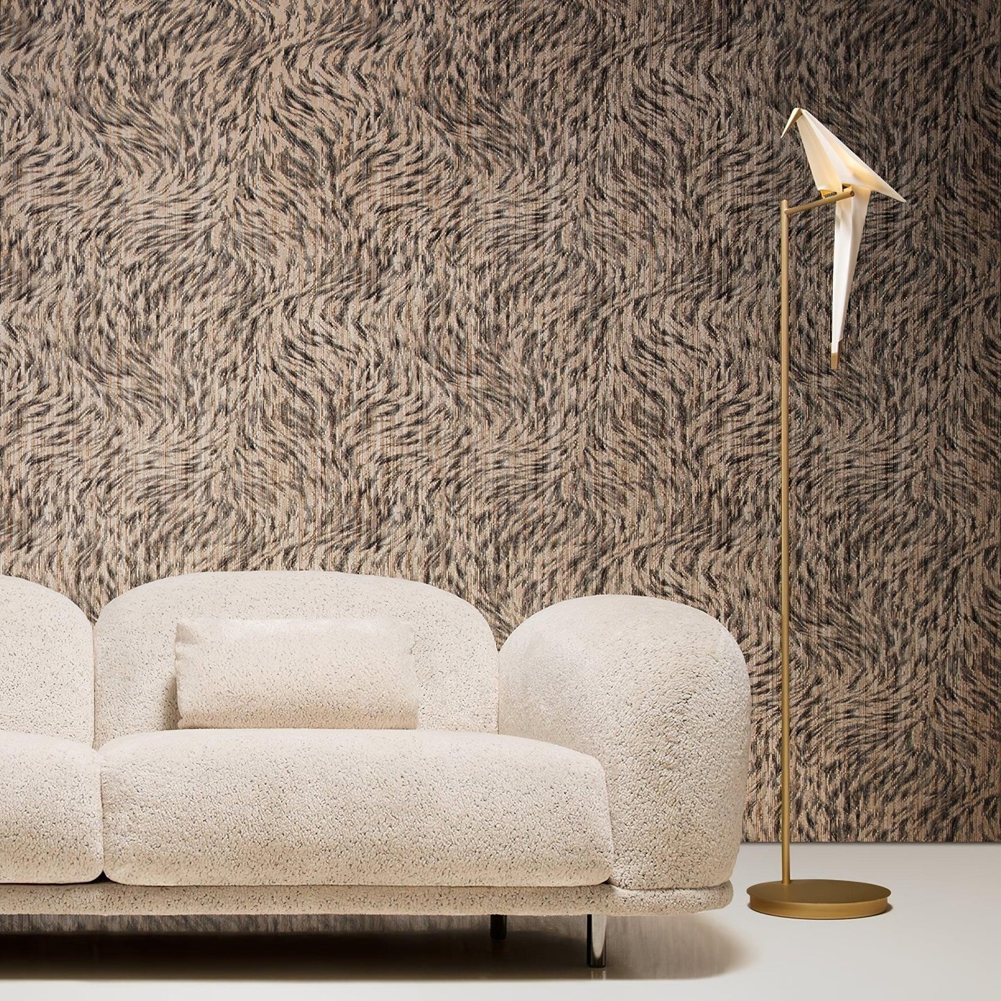 Paper Crane Bird Floor Lamp with Integrated LED Light