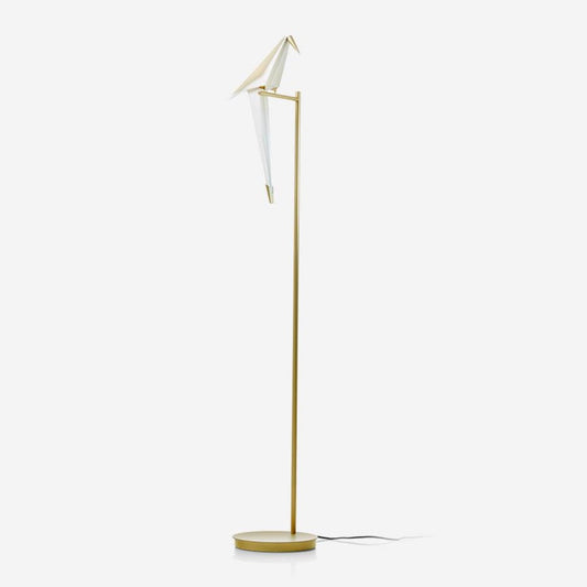 Paper Crane Bird Floor Lamp with Integrated LED Light