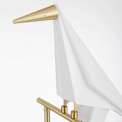 Paper Crane Bird Floor Lamp with Integrated LED Light
