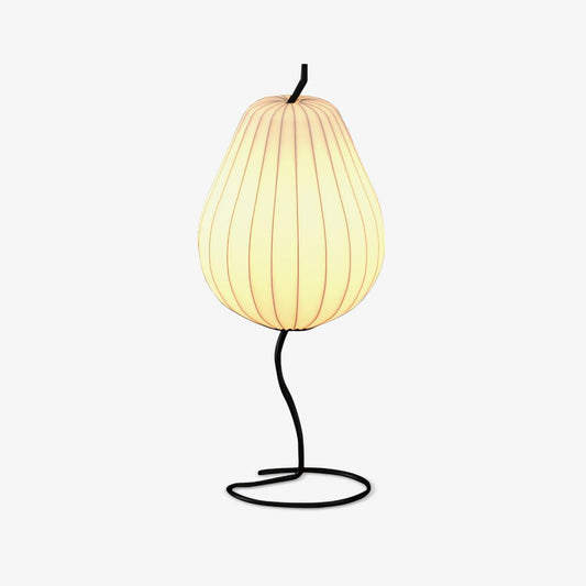 Pear Floor Lamp with Silk Shade - LED Indoor Lighting