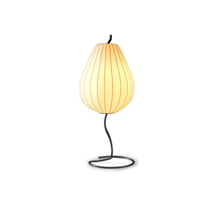 Pear Floor Lamp with Silk Shade - LED Indoor Lighting