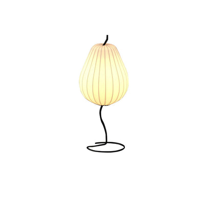 Pear Floor Lamp with Silk Shade - LED Indoor Lighting