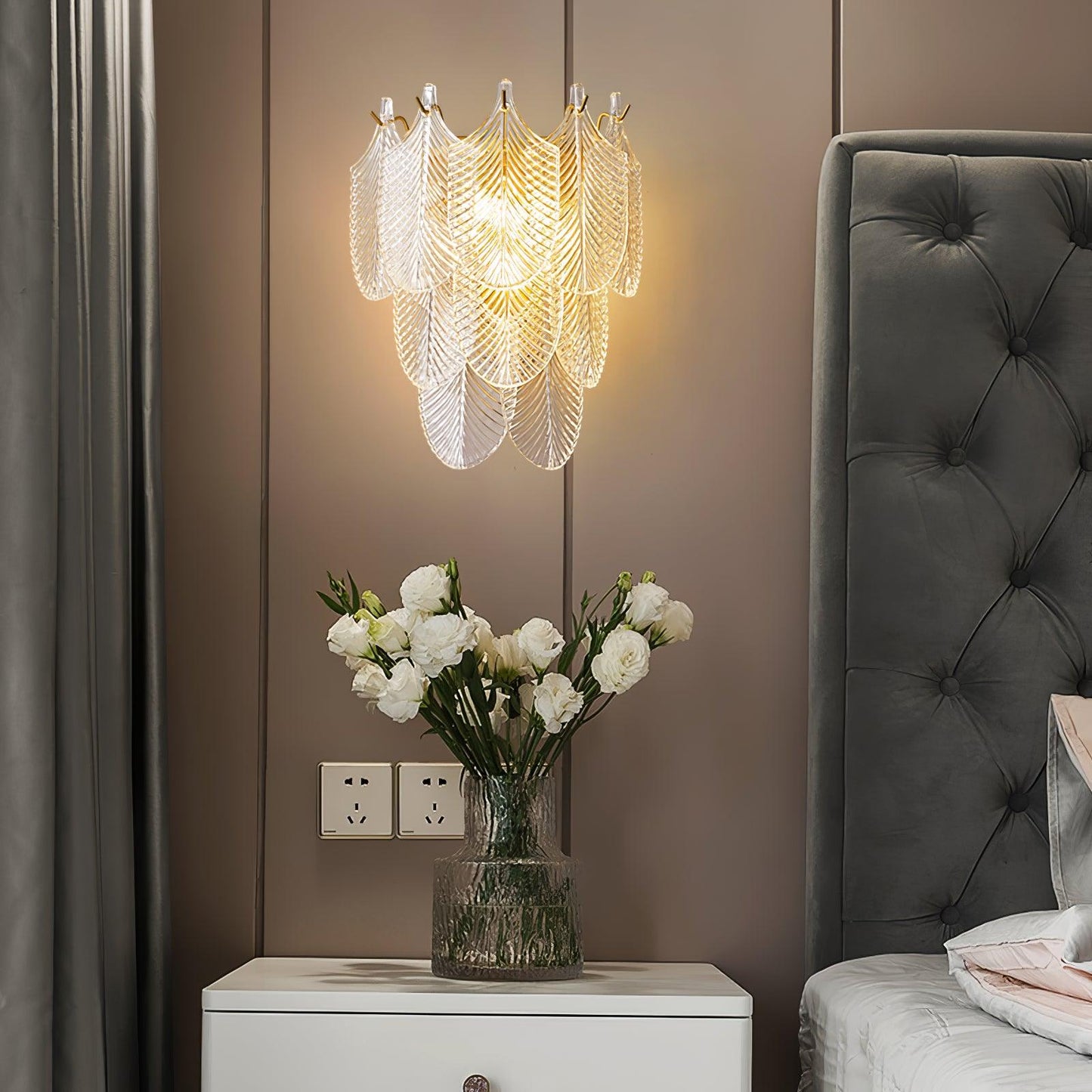 Piemonte Wall Sconce - Brass & Glass Indoor Lighting
