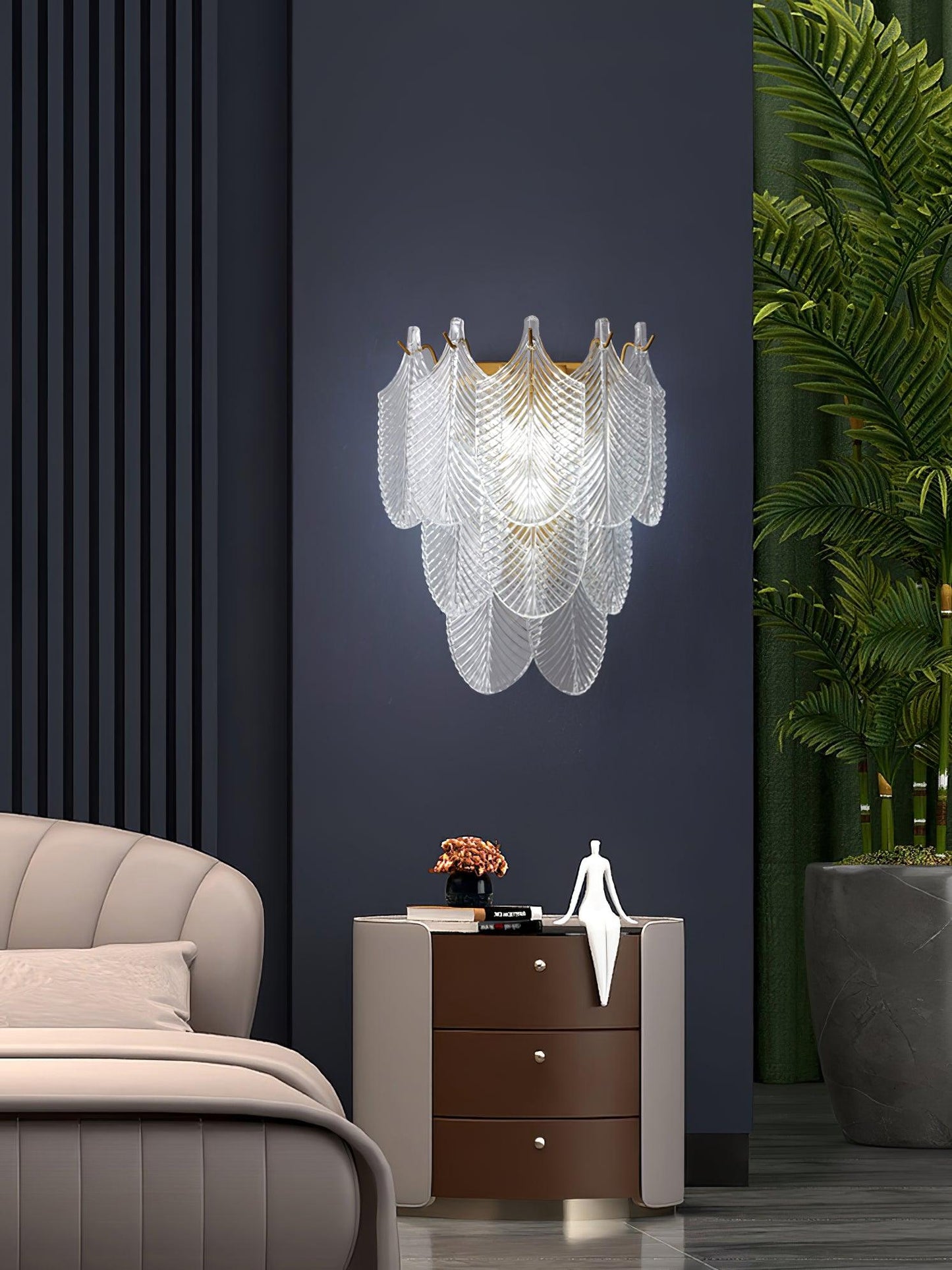 Piemonte Wall Sconce - Brass & Glass Indoor Lighting