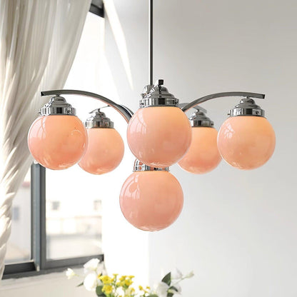 Retro Salamanca Round Glass Chandelier Lights - Elegant Pendant Fixture