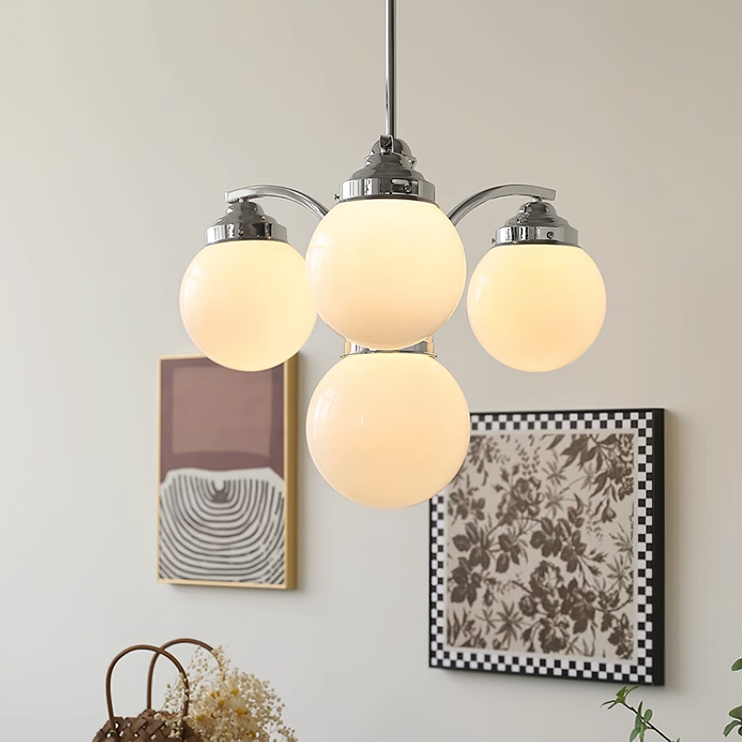 Retro Salamanca Round Glass Chandelier Lights - Elegant Pendant Fixture