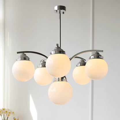 Retro Salamanca Round Glass Chandelier Lights - Elegant Pendant Fixture
