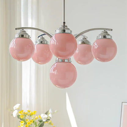 Retro Salamanca Round Glass Chandelier Lights - Elegant Pendant Fixture