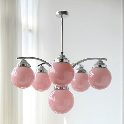 Retro Salamanca Round Glass Chandelier Lights - Elegant Pendant Fixture