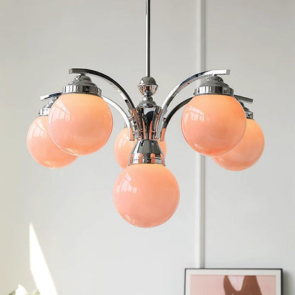 Retro Salamanca Round Glass Chandelier Lights - Elegant Pendant Fixture