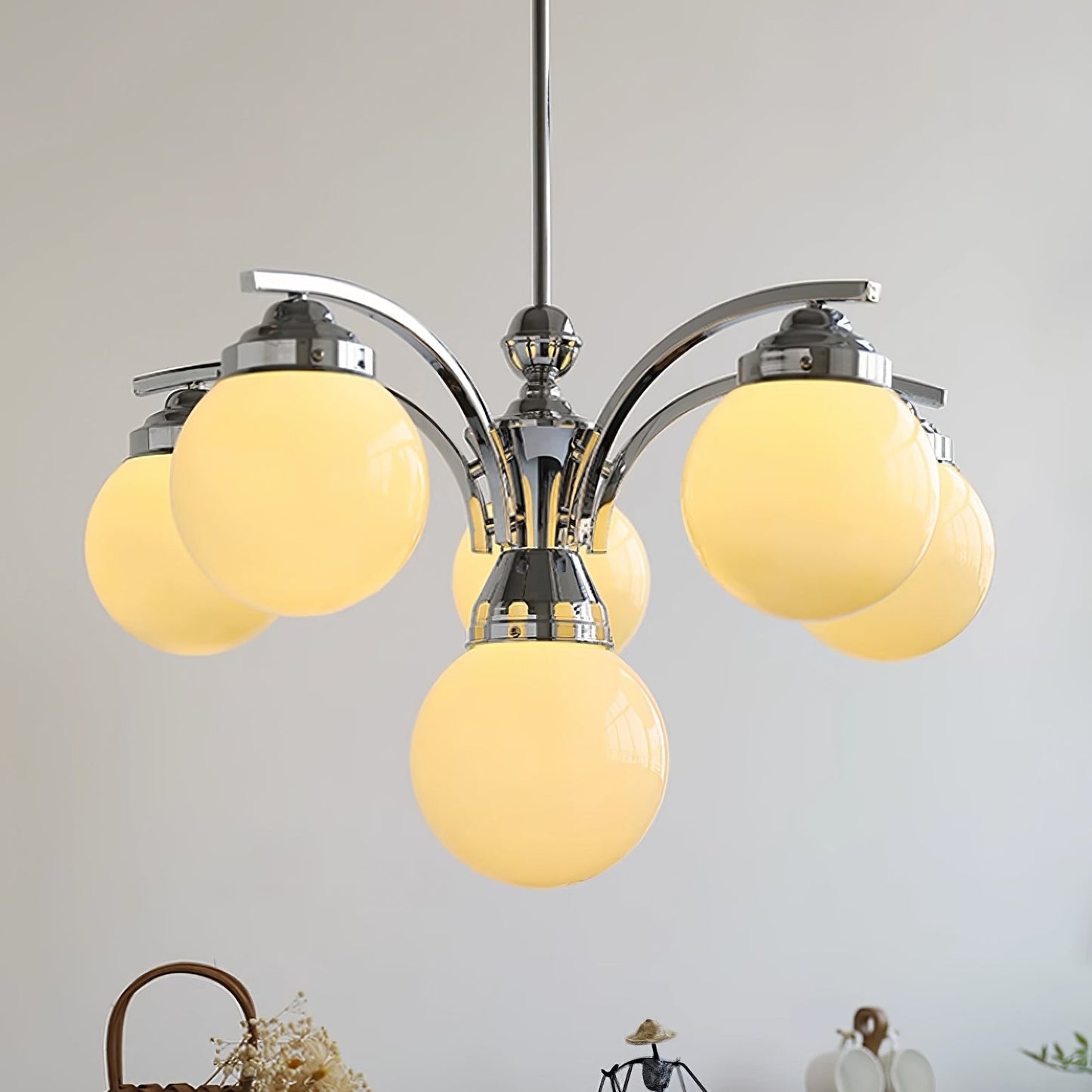 Retro Salamanca Round Glass Chandelier Lights - Elegant Pendant Fixture