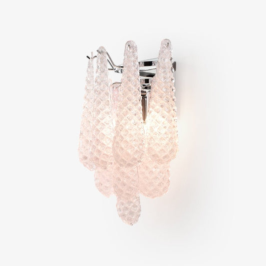 Pink Waffle Wall Sconce - Chic LED Indoor Lighting Fixture