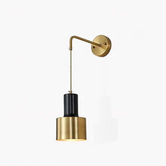Pino Single Wall Lamp Brass and Black LED Indoor Light
