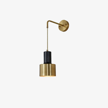 Pino Single Wall Lamp Brass and Black LED Indoor Light