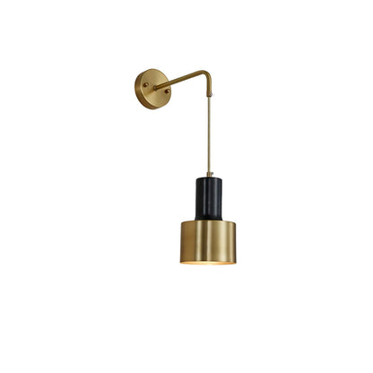 Pino Single Wall Lamp Brass and Black LED Indoor Light