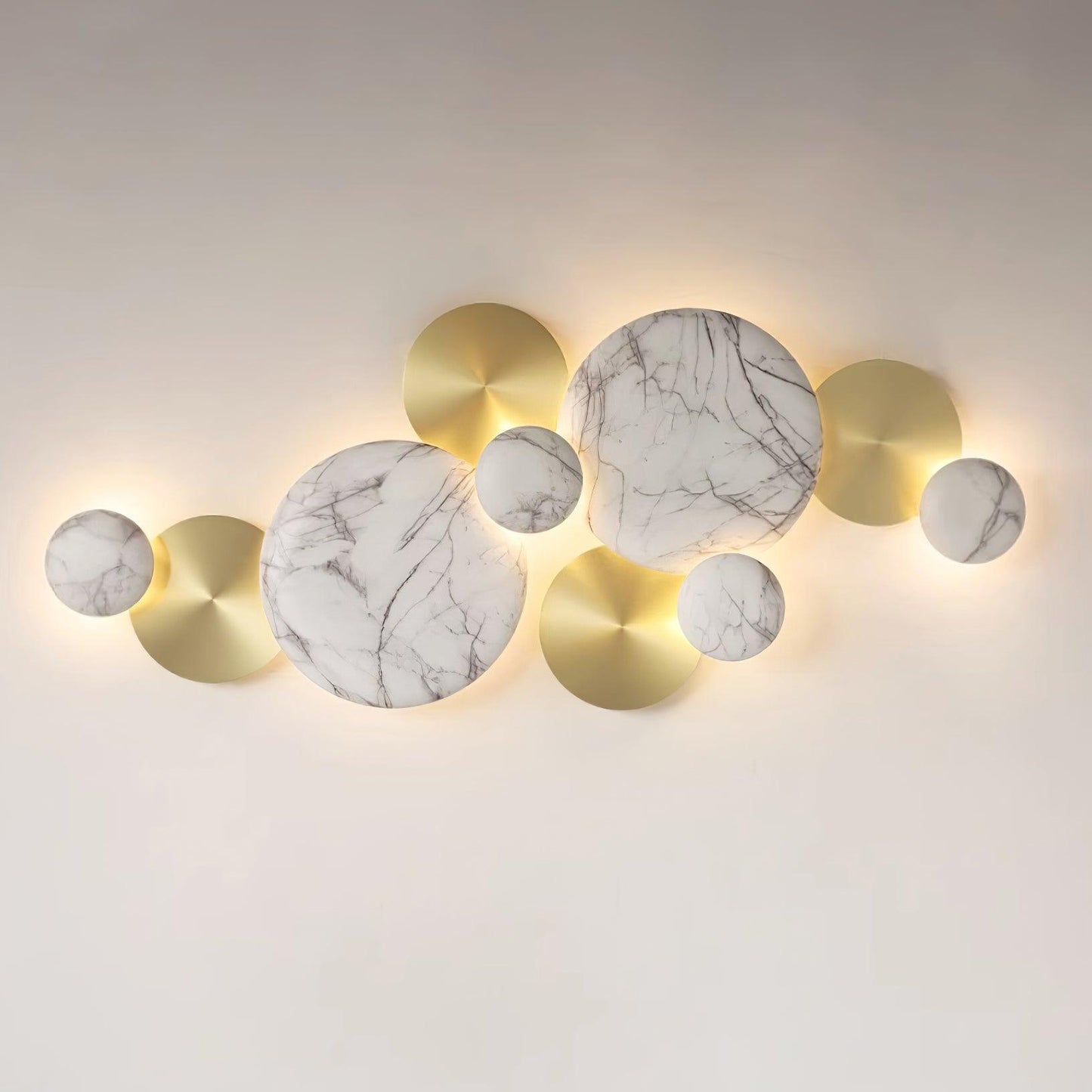 Luxury Pisco Wall Lamp with LED Copper Sconce, Gold Finish