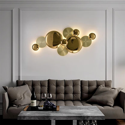 Luxury Pisco Wall Lamp with LED Copper Sconce, Gold Finish