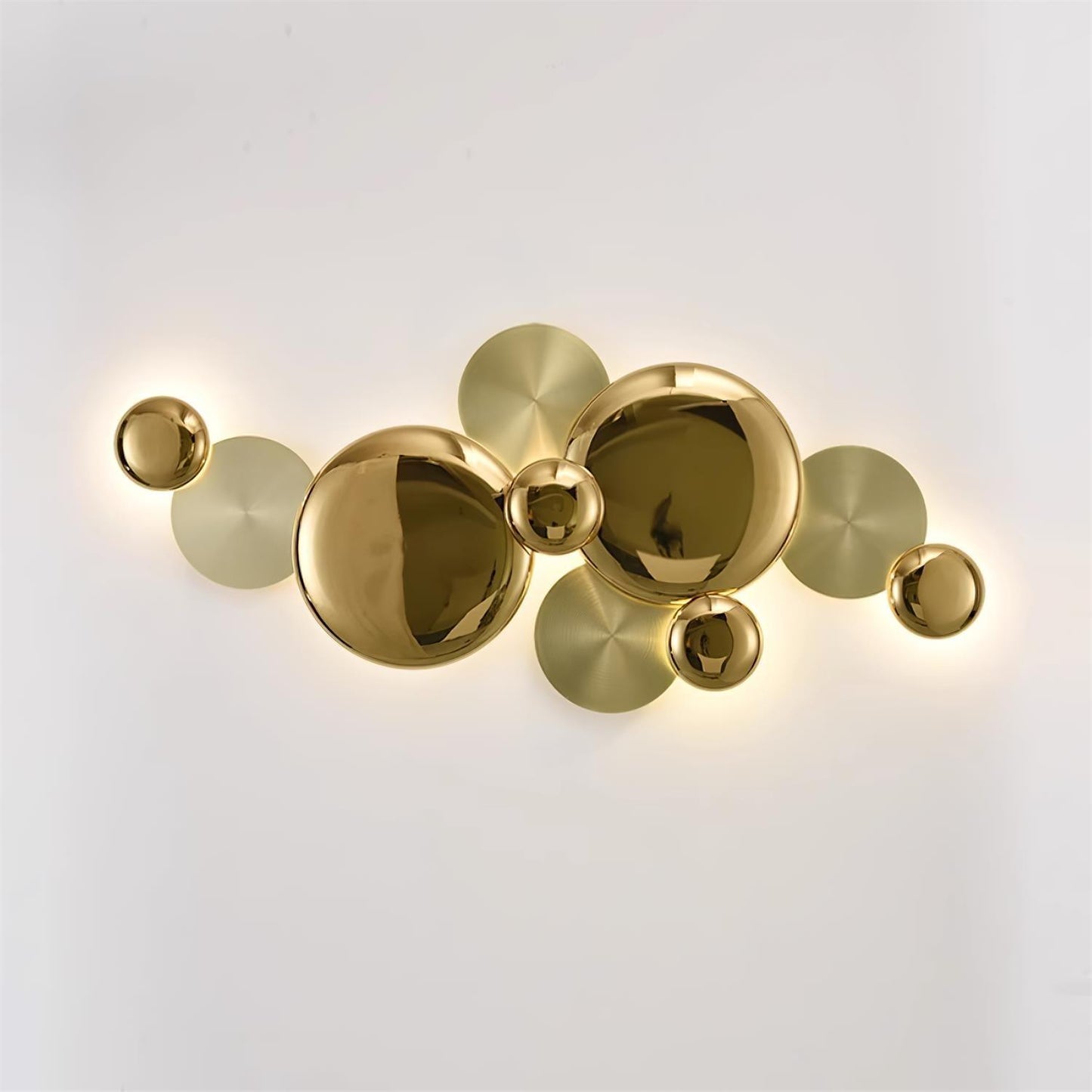 Luxury Pisco Wall Lamp with LED Copper Sconce, Gold Finish