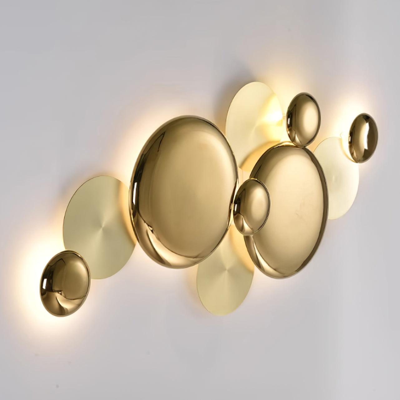 Luxury Pisco Wall Lamp with LED Copper Sconce, Gold Finish