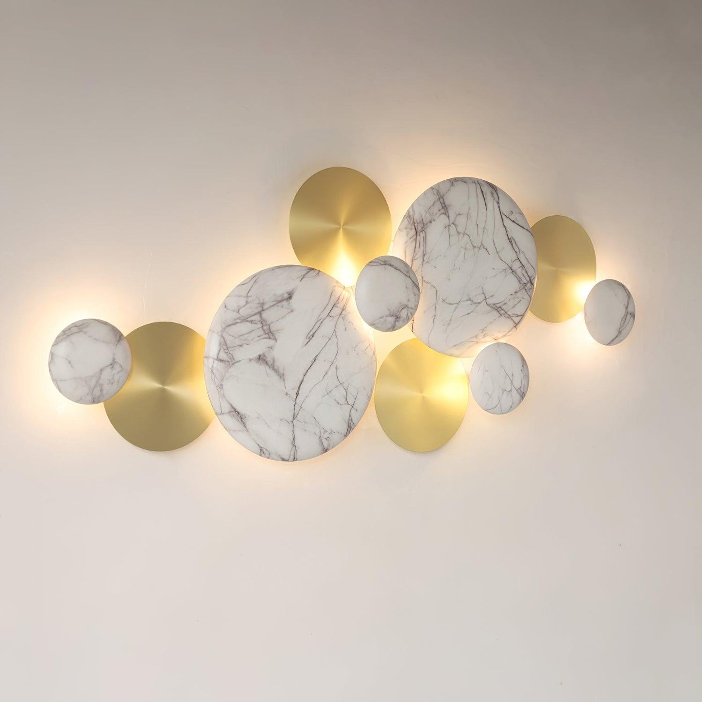 Luxury Pisco Wall Lamp with LED Copper Sconce, Gold Finish