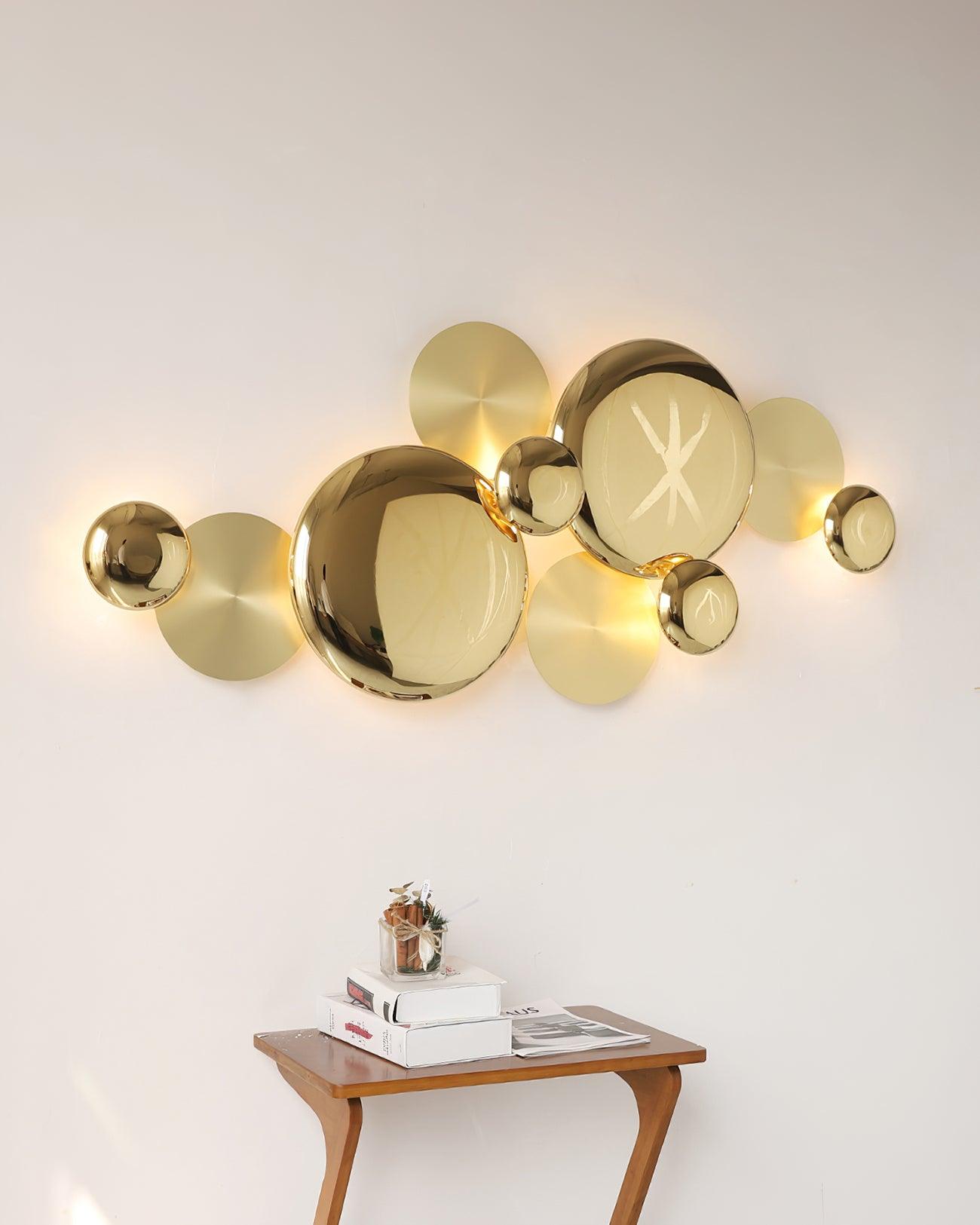 Luxury Pisco Wall Lamp with LED Copper Sconce, Gold Finish
