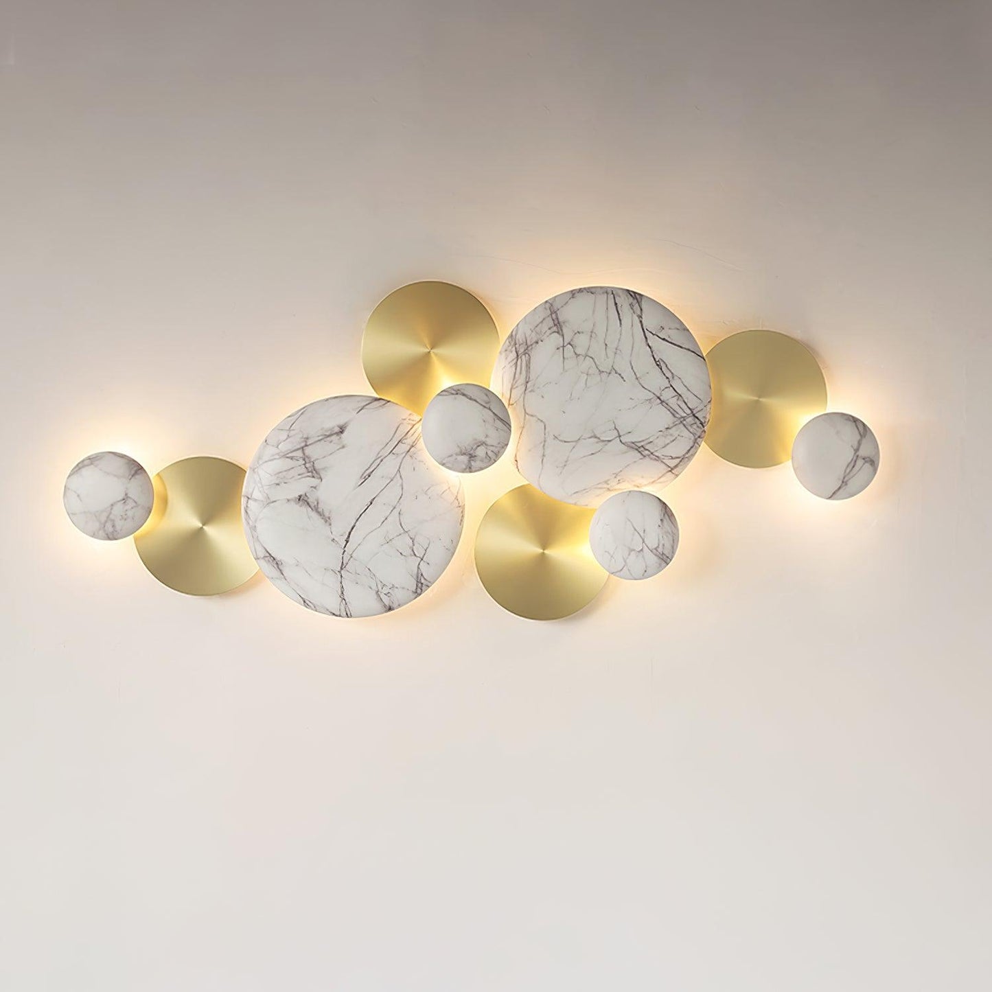 Luxury Pisco Wall Lamp with LED Copper Sconce, Gold Finish
