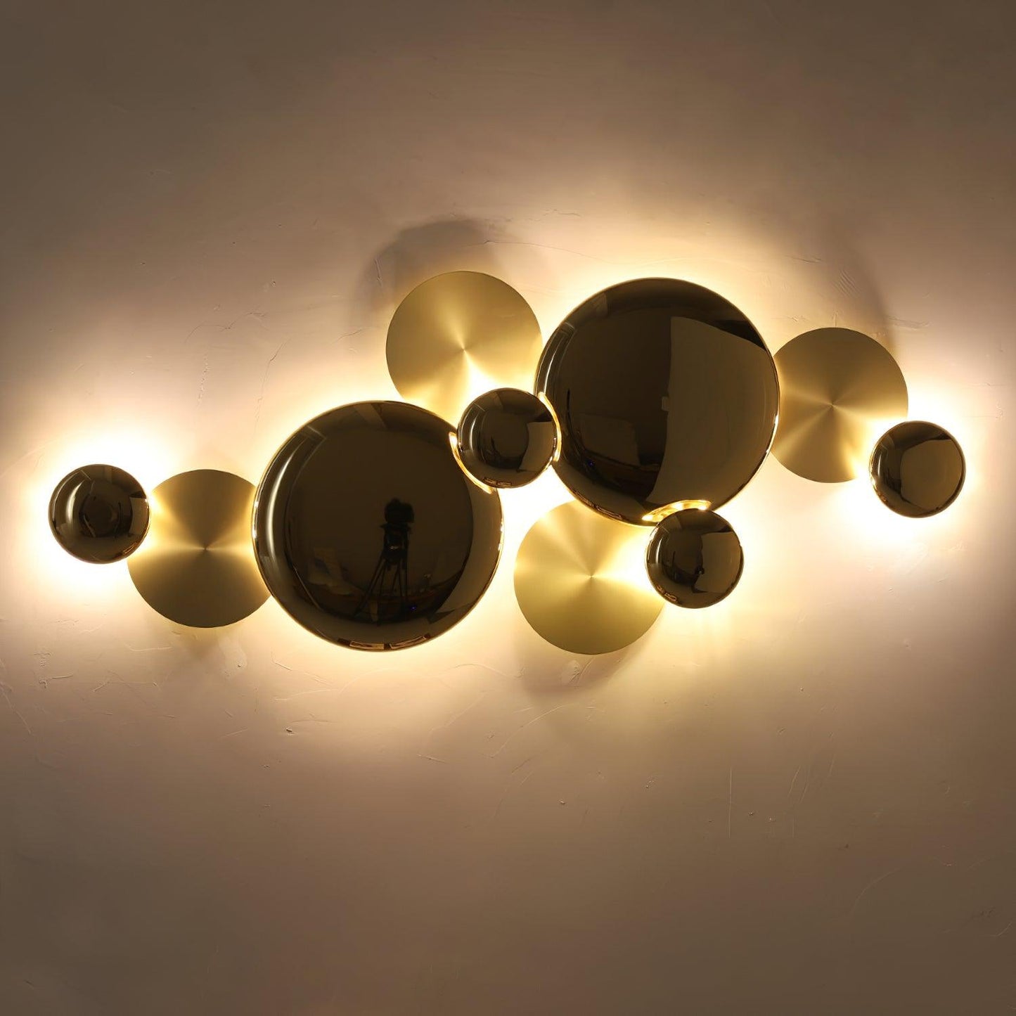 Luxury Pisco Wall Lamp with LED Copper Sconce, Gold Finish