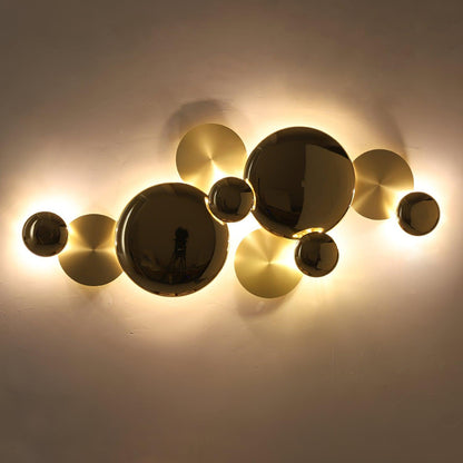 Luxury Pisco Wall Lamp with LED Copper Sconce, Gold Finish