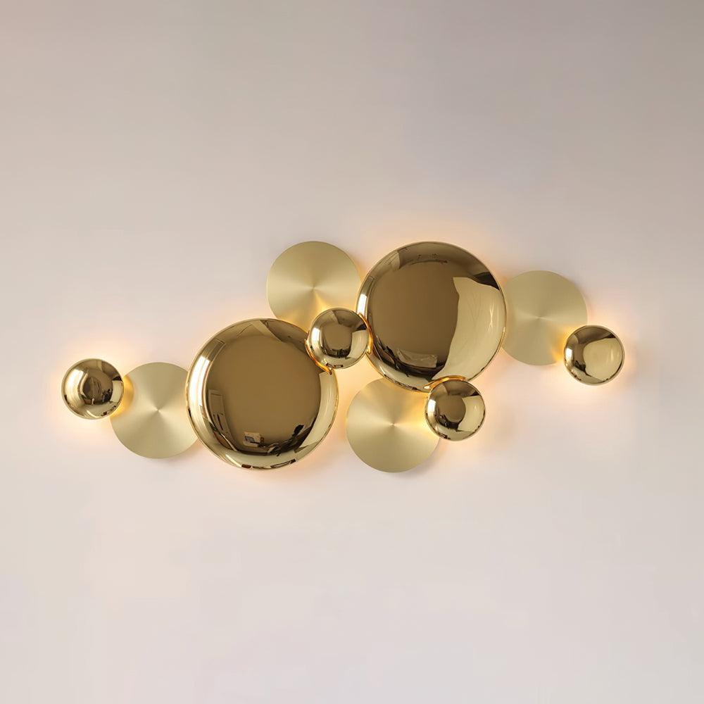 Luxury Pisco Wall Lamp with LED Copper Sconce, Gold Finish