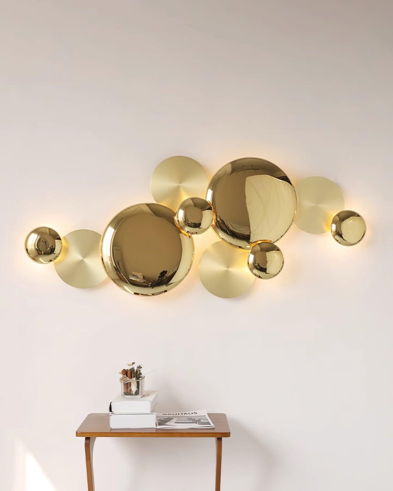 Luxury Pisco Wall Lamp with LED Copper Sconce, Gold Finish