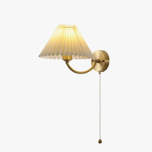 Pleated Wall Lamp - LED Indoor Wall Light - White Shade