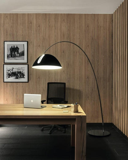Verse Arc Floor Lamp - Scandinavian Design, LED, Black