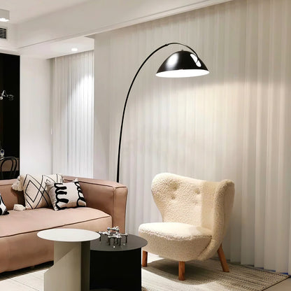Verse Arc Floor Lamp - Scandinavian Design, LED, Black