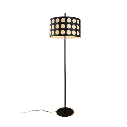 Polka Arc Fabric Floor Lamp with LED Shade for Indoor Use