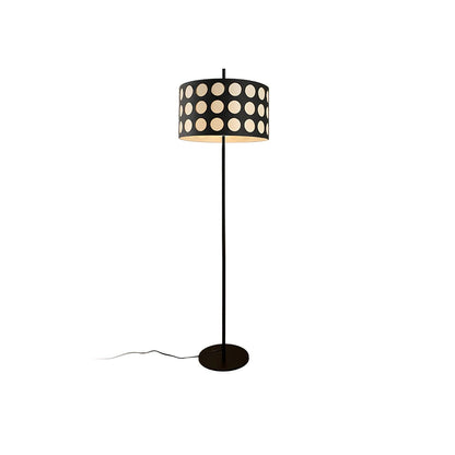 Polka Arc Fabric Floor Lamp with LED Shade for Indoor Use