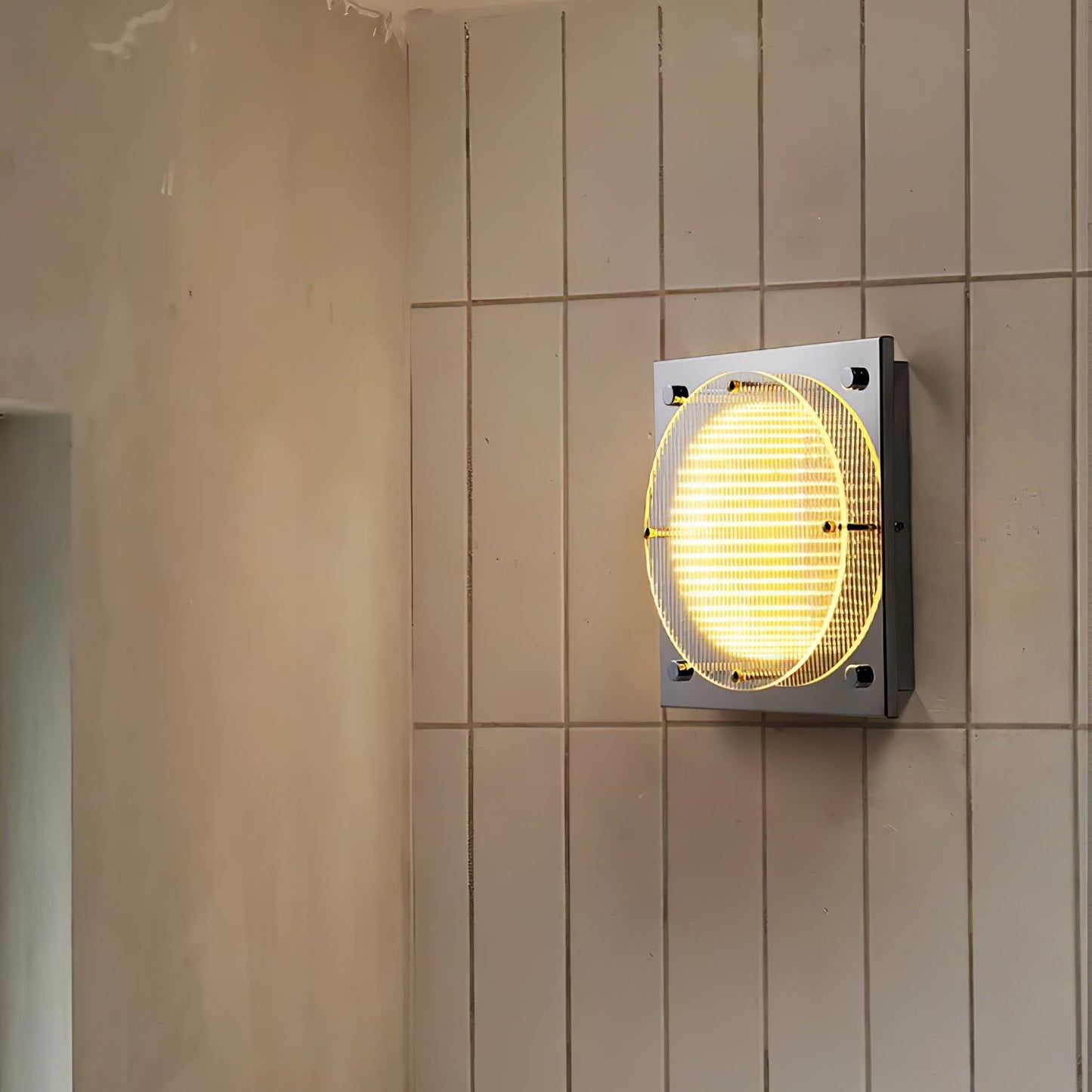 Prism Shield Wall Sconce with LED Light - Chrome Finish