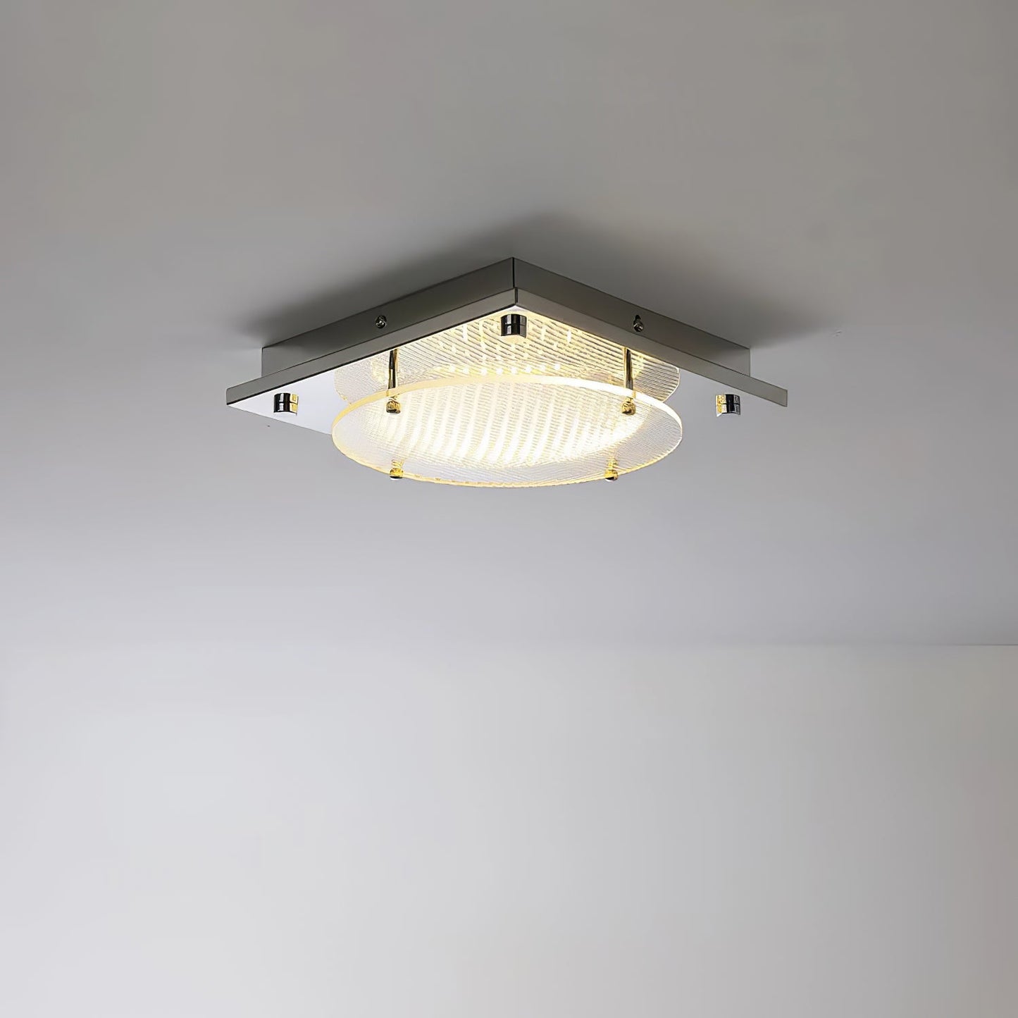 Prism Shield Wall Sconce with LED Light - Chrome Finish